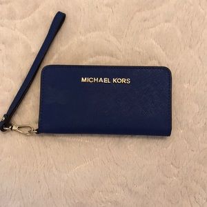 Michael Kors Blue Wristlet